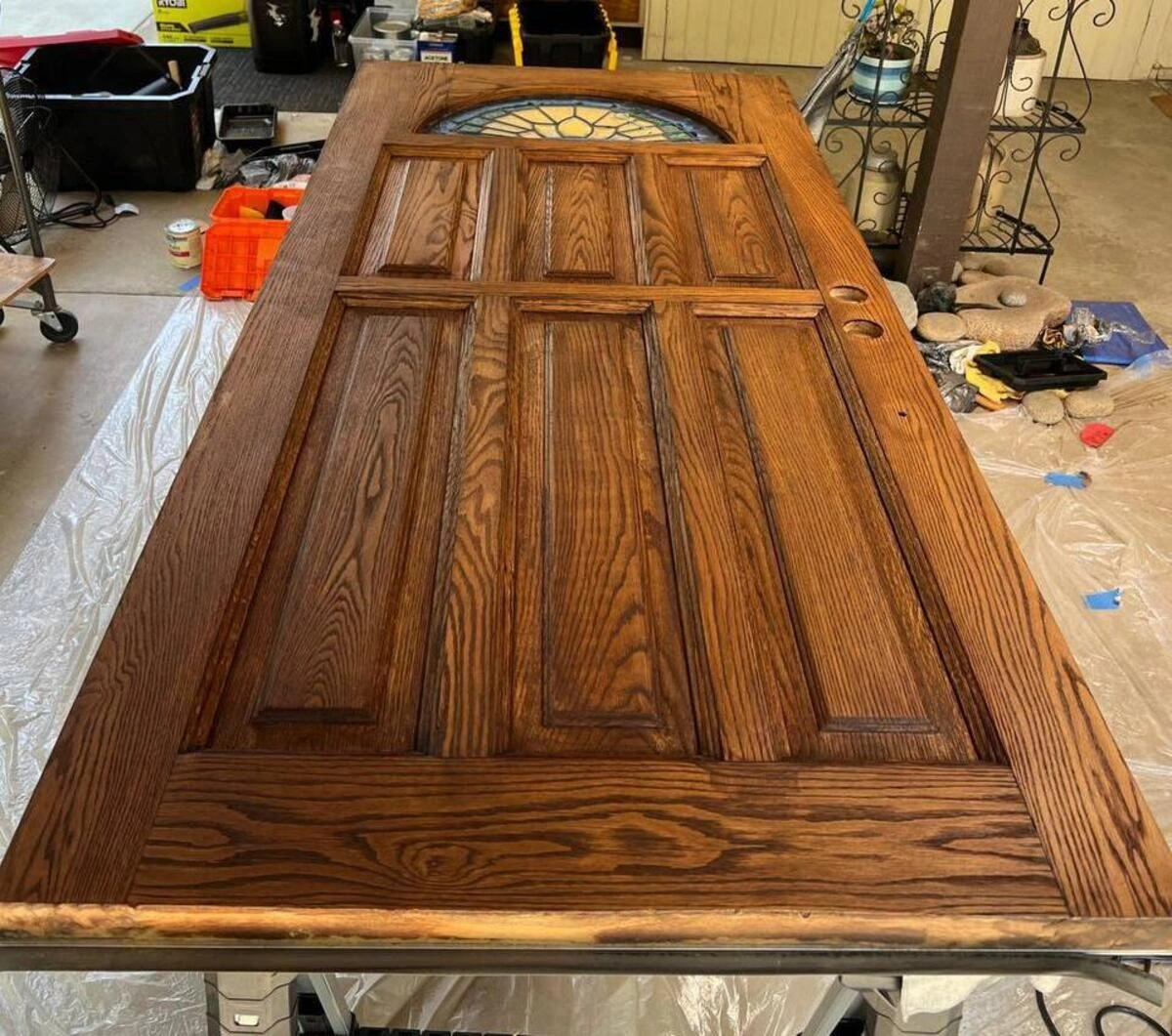 door prepration before restain