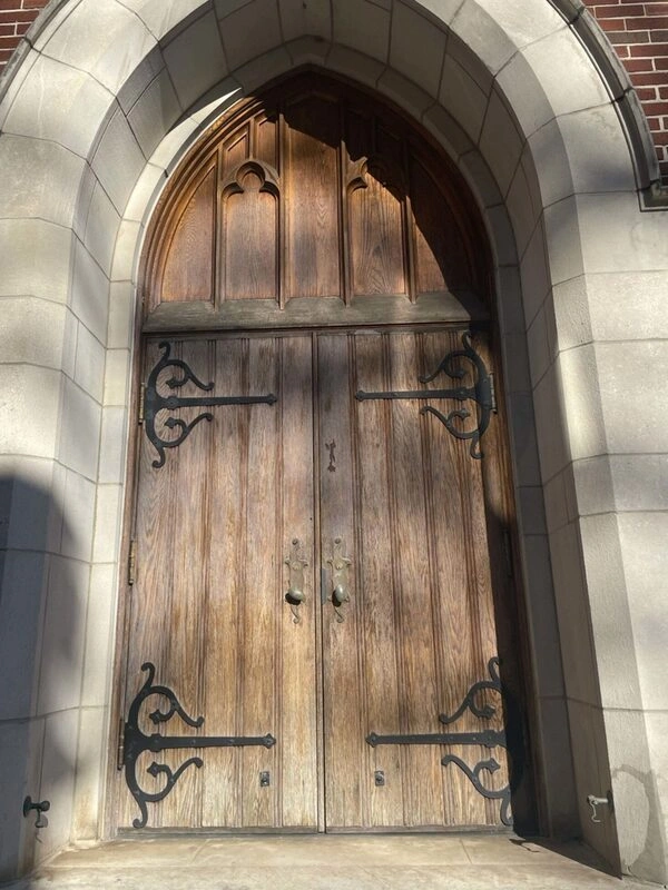 church door before