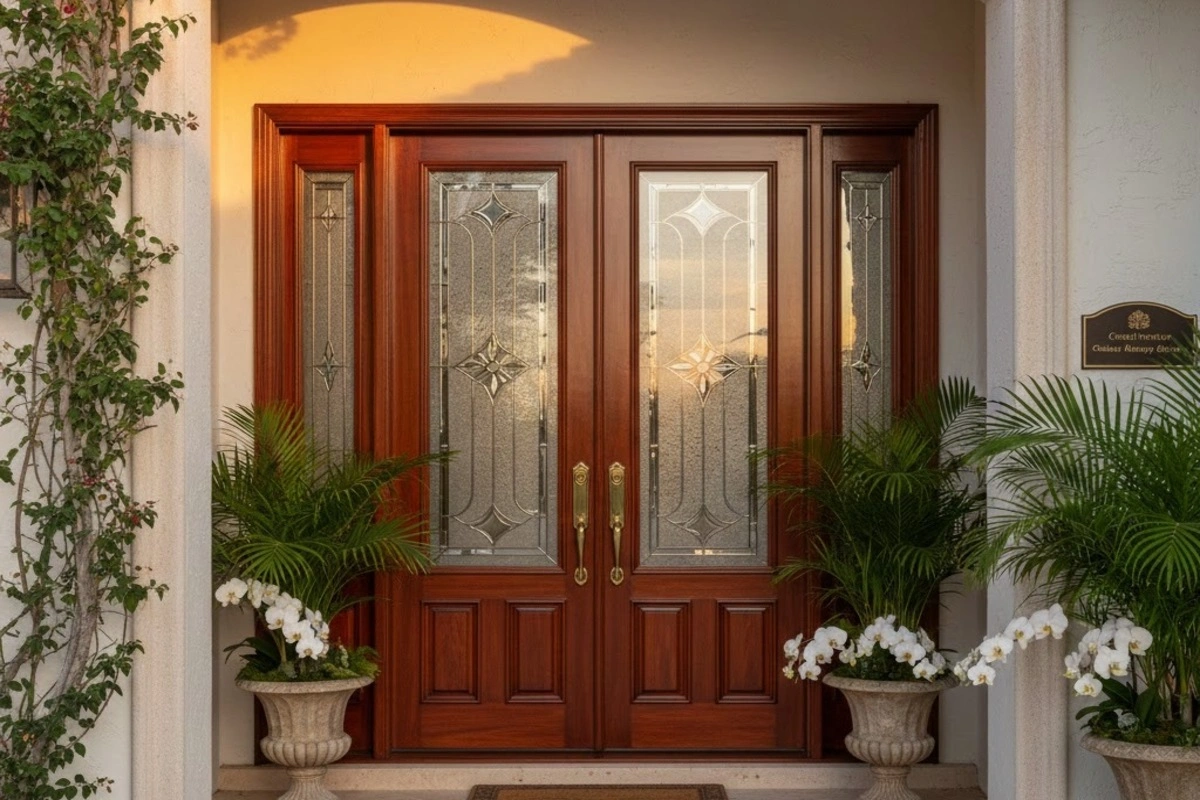 Fiberglass, Mahogany or Wood? Best Exterior Door Finish Options in Miami-Dade 3 Mahogany Doors