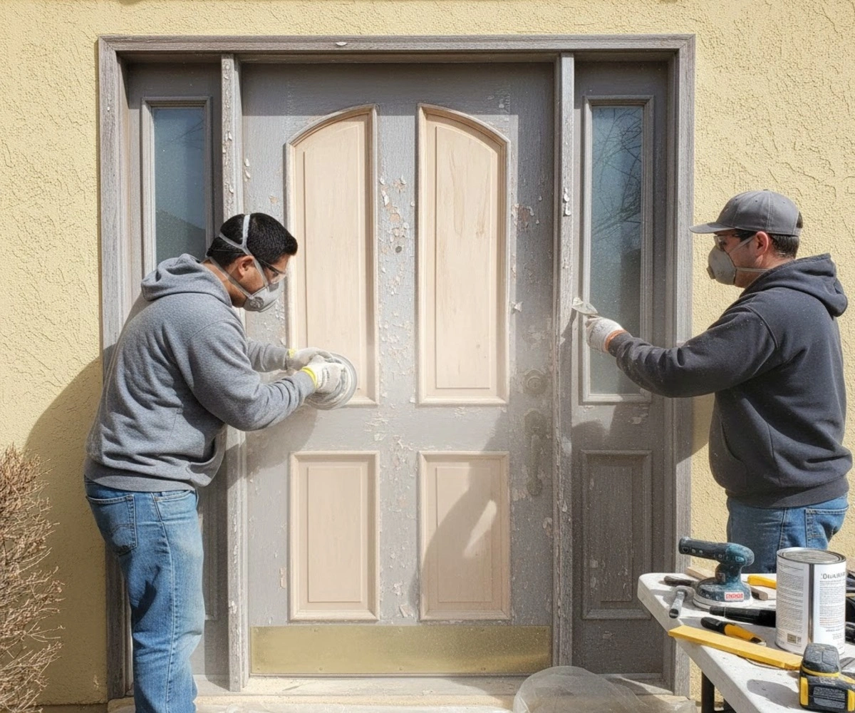 Top Mistakes Homeowners Make When Refinishing Doors in South Florida 2 professional door stripping and staining
