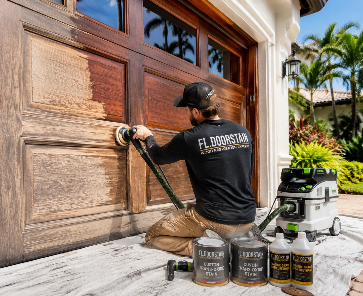 Garage Door Refinishing in South Florida — Restore, Don't Replace 4 Garage door refinishing process