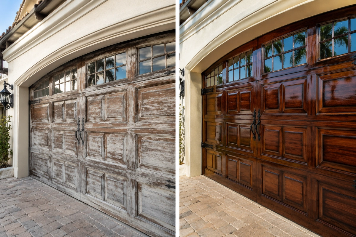 Garage Door Refinishing in South Florida — Restore, Don't Replace 5 Garage door refinishing