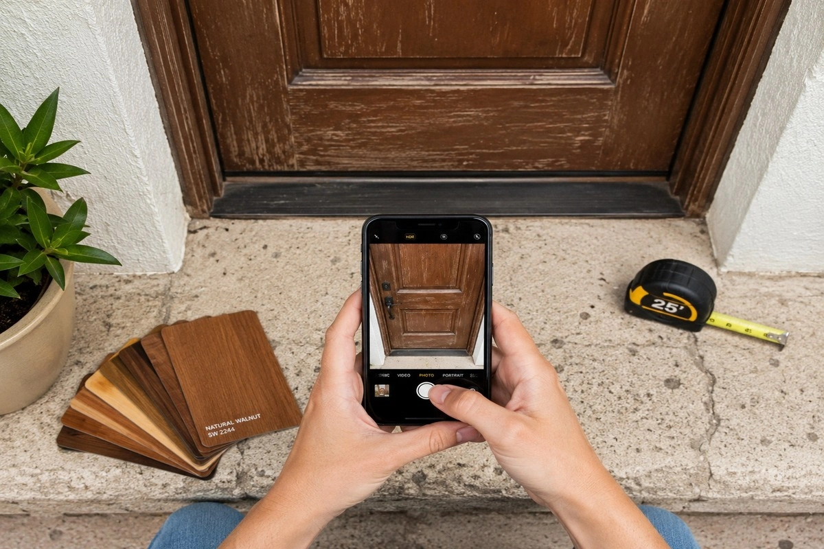 Door Refinishing Miami Shores, FL — Historic Village Wood Door Restoration 5 Requesting a free door refinishing quote for a Miami Shores home