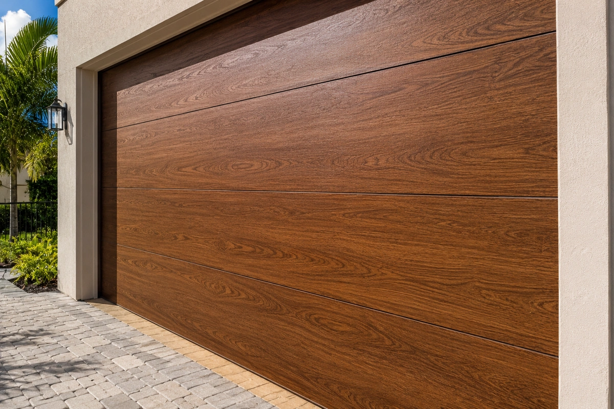 Door refinishing North Miami Beach & Wood Restoration 4 Expert garage door painting utilizing faux wood gel stain in North Miami Beach